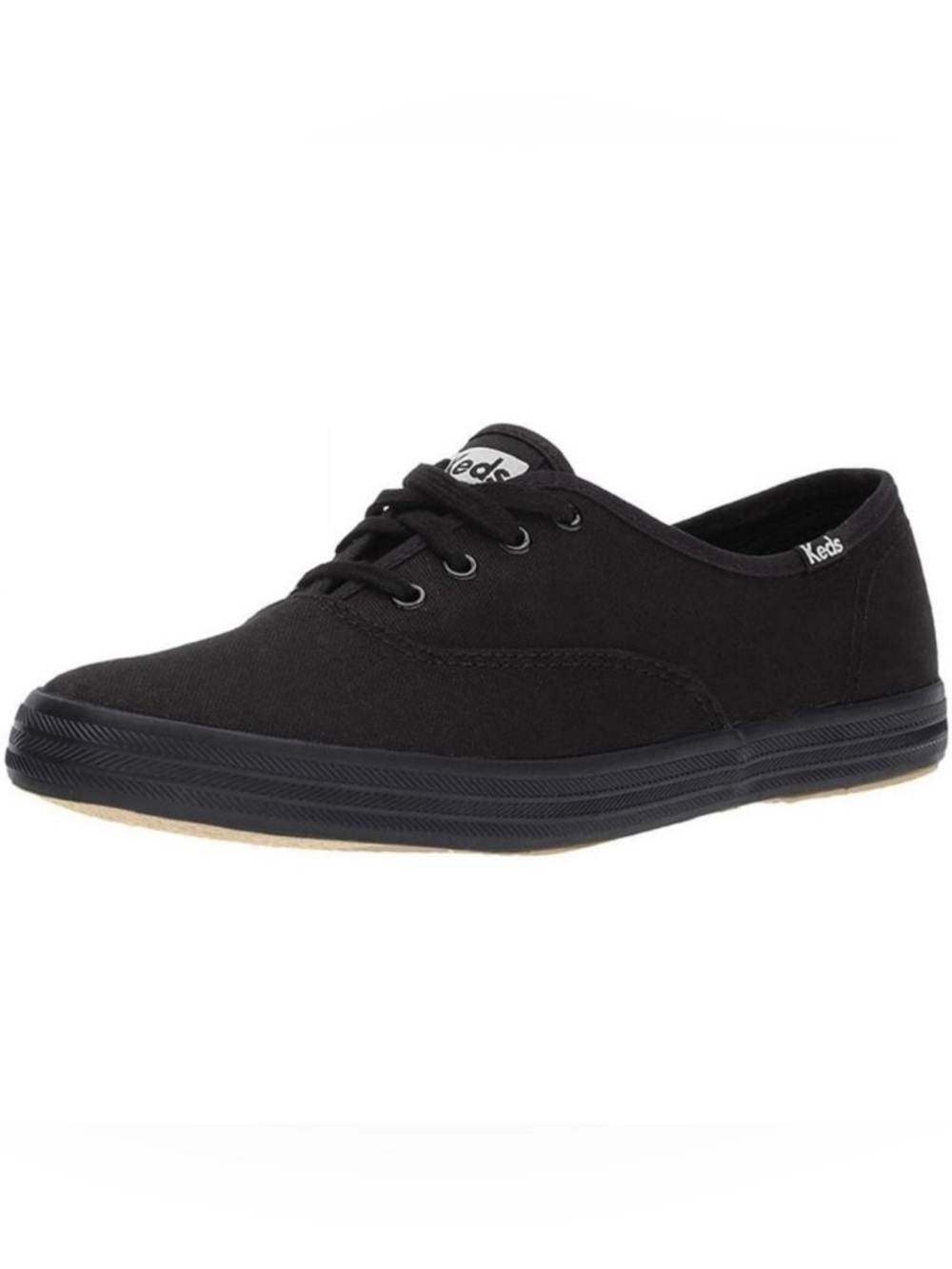 Keds Champion Black Classic Canvas Lace Up Flat Sneaker Sz 9
